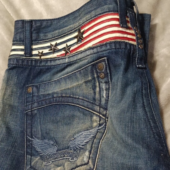 COPY - Robin's Jean distress with sequin stars July 4th  stars, red, white, blu… - Picture 13 of 16